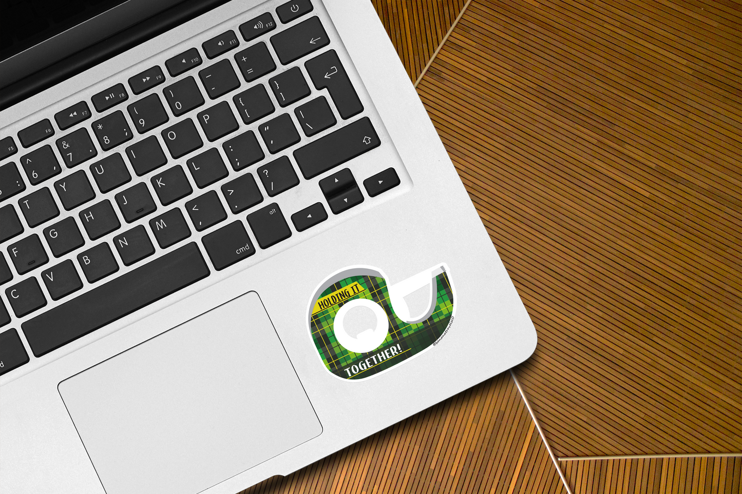 Holding it Together Sticker | Scotchtape Sticker | Tape Sticker | Scotchtape Green Plaid Vinyl Sticker