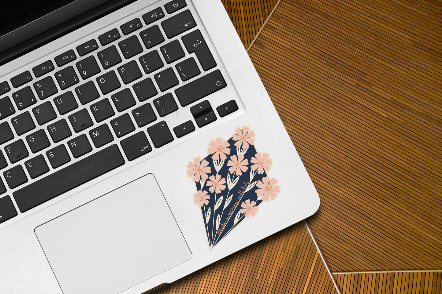 Maybe Swearing Will Help Floral Sticker| Floral Design Swears| Retro Swearing Vinyl Sticker