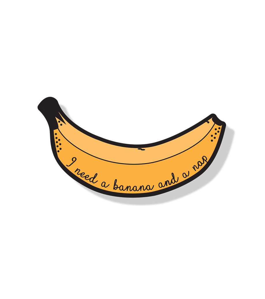 Banana and a Nap Sticker | Banana Sticker |