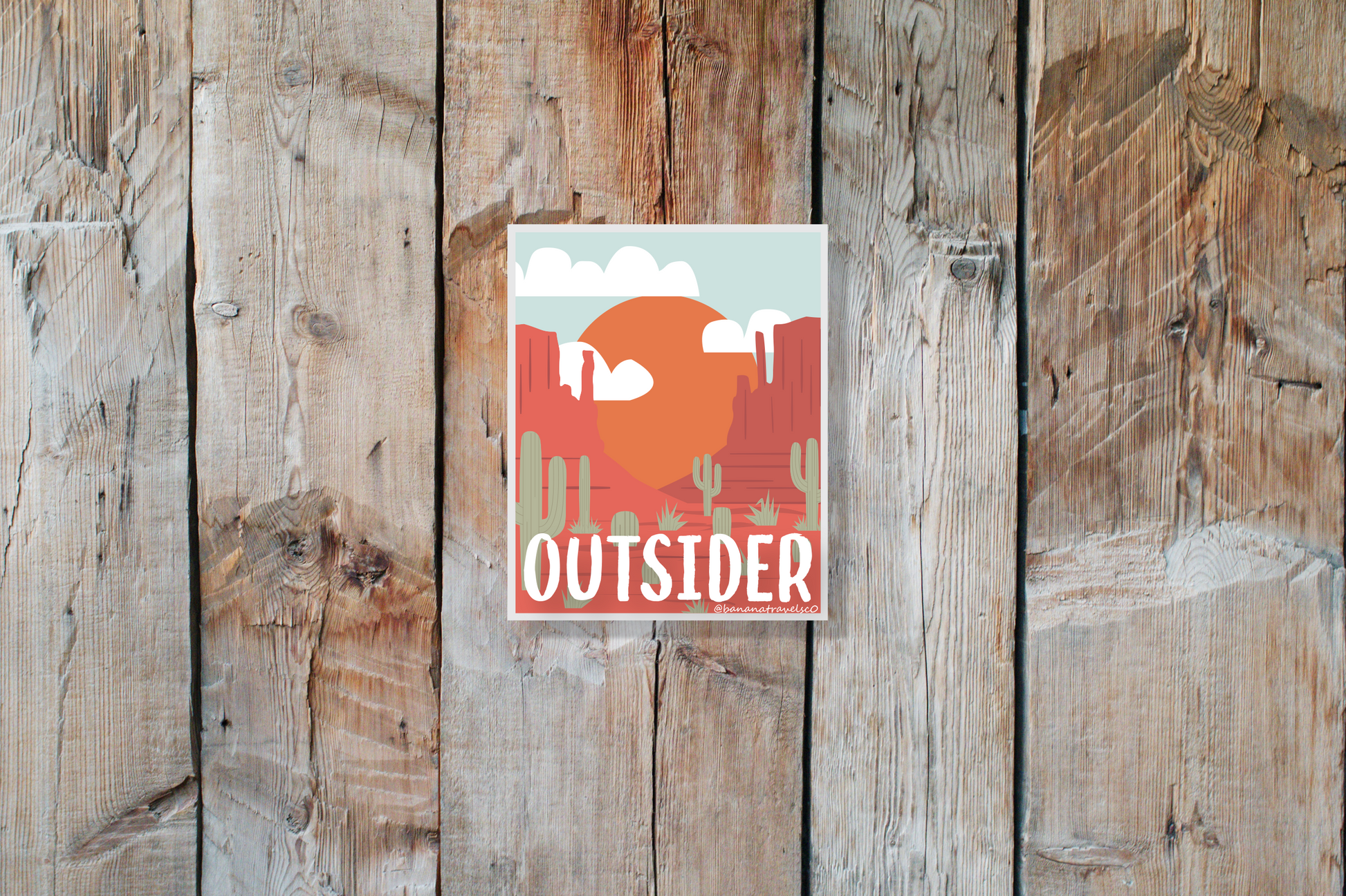 Outsider Vinyl Sticker | Monument Valley Arizona Sticker | Arizona Desert Trravel Sticker