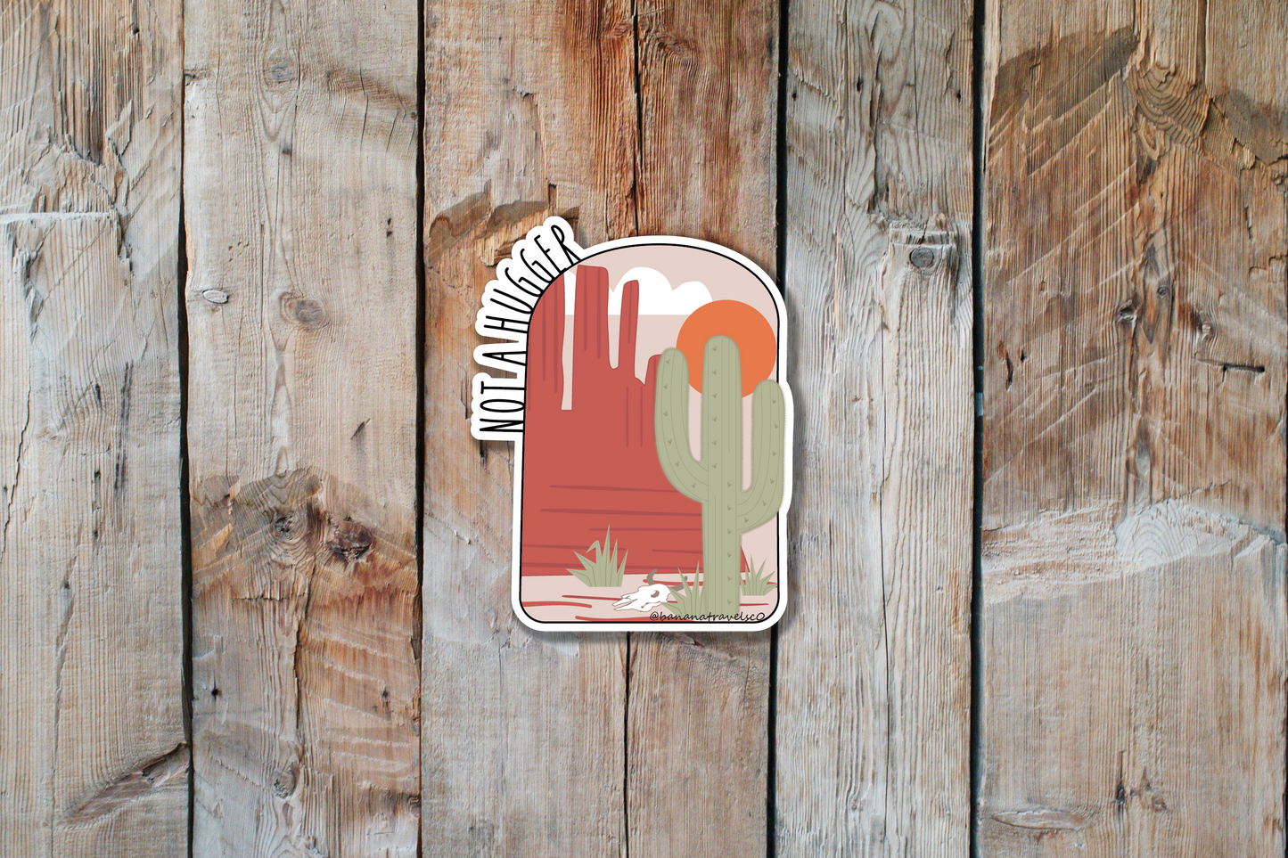Not a Hugger Sticker | Not a Hugger Cactus Sticker | Desert Sticker