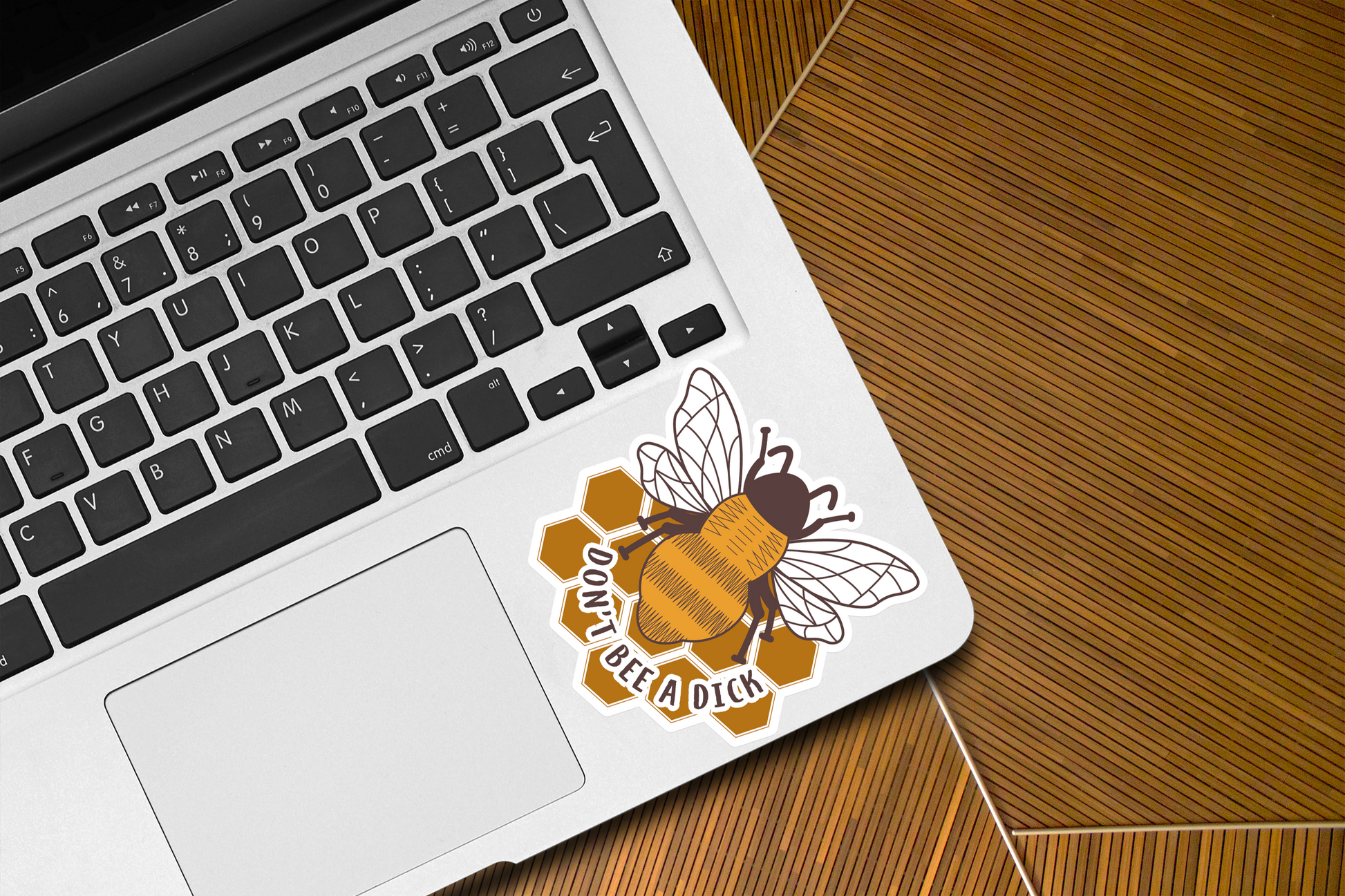 Don't Bee A Dick Sticker | Bee Sticker | Honeycomb Bee Sticker
