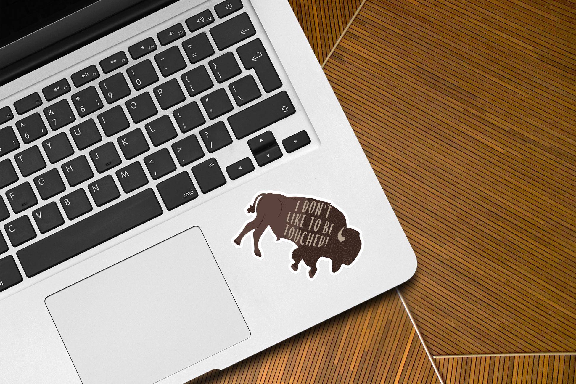 Bison Sticker | I don't like to be touched Bison Sticker | I don't like to be touched Buffalo Sticker