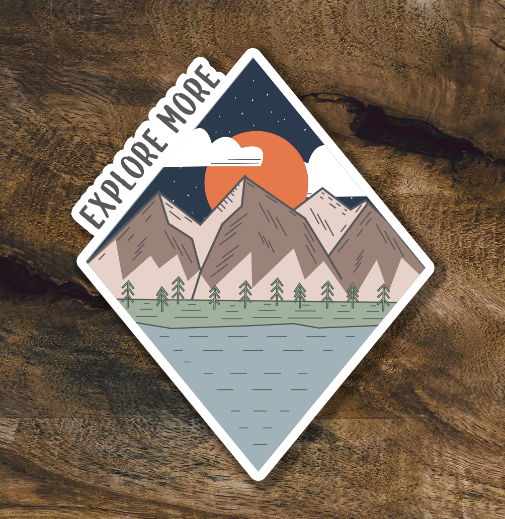 Explore More Mountain Sticker| Mountain Van Life| RV Life Stickers