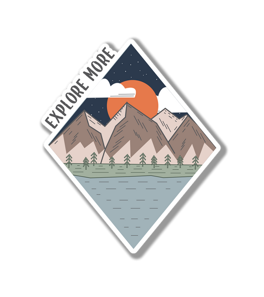 Explore More Mountain Sticker| Mountain Van Life| RV Life Stickers