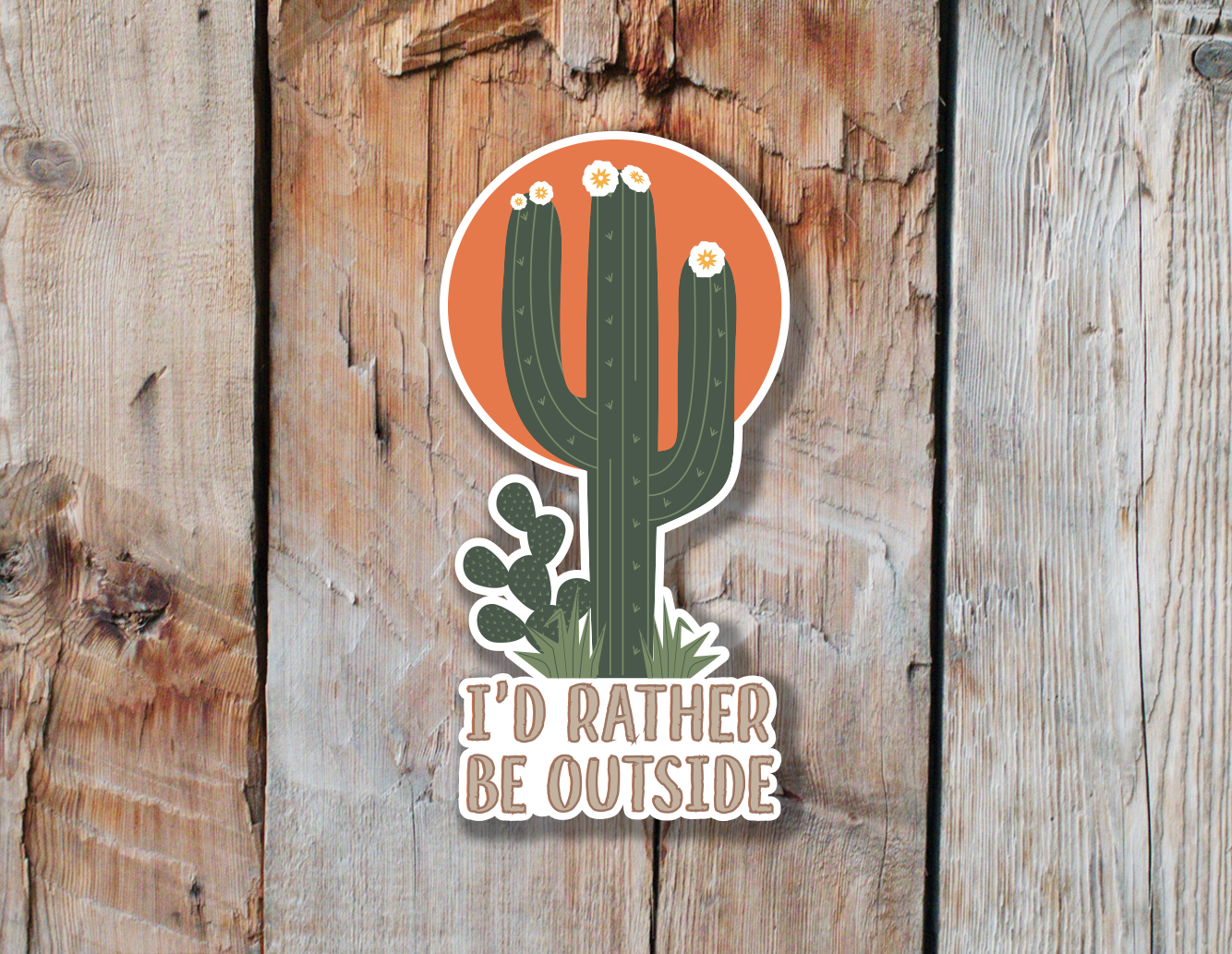 Saurgo Cactus Sticker| Arizona Cactus Stciker| Cactus Cup Stickers