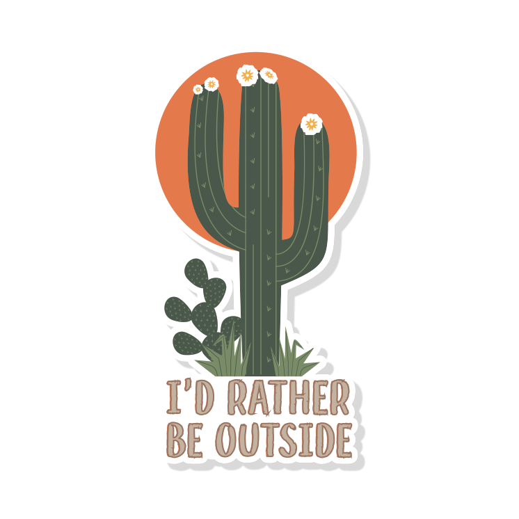 Saurgo Cactus Sticker| Arizona Cactus Stciker| Cactus Cup Stickers