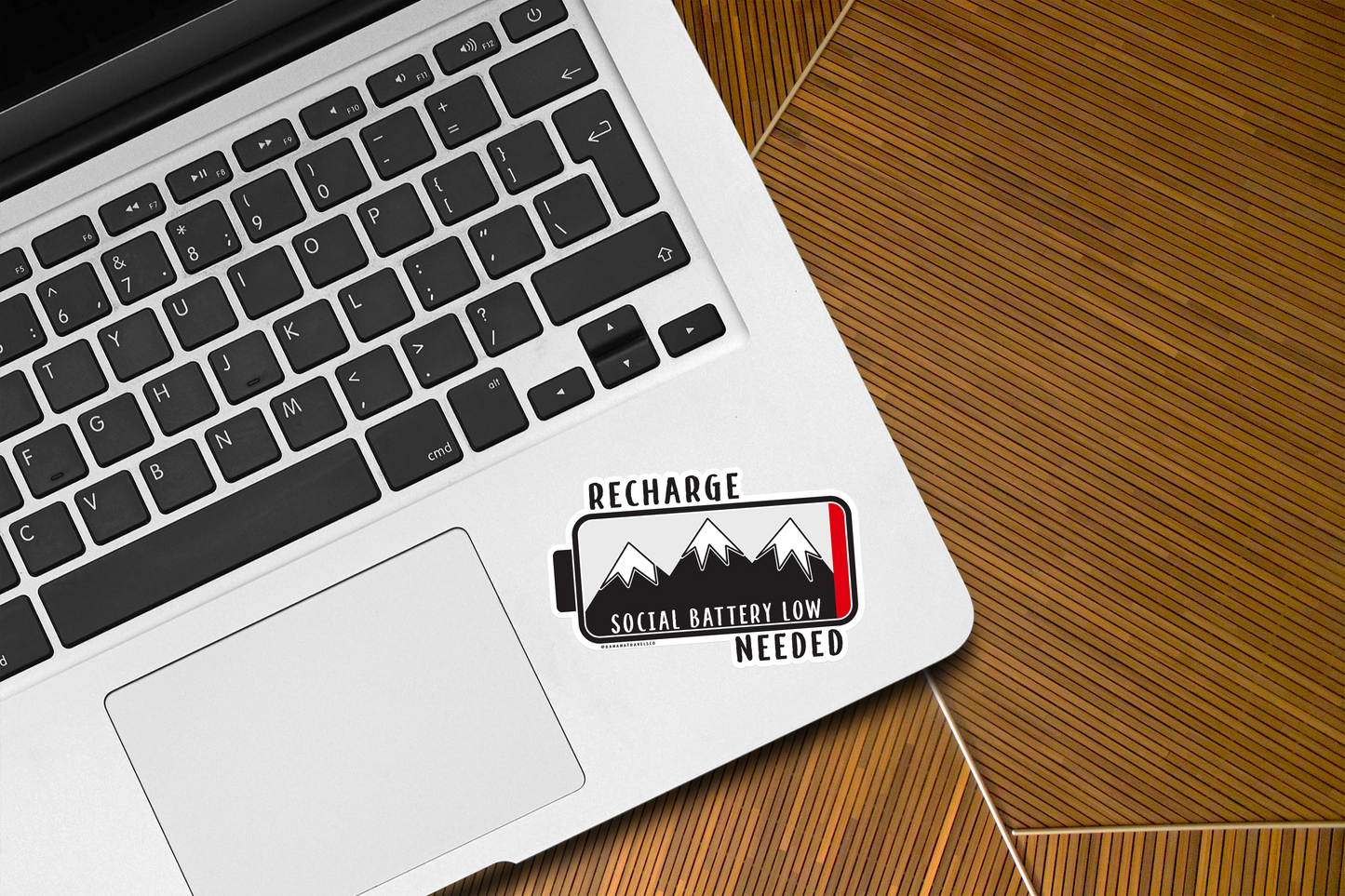 Social Battery Low | Mental Health Stickers | Recharge in Nature