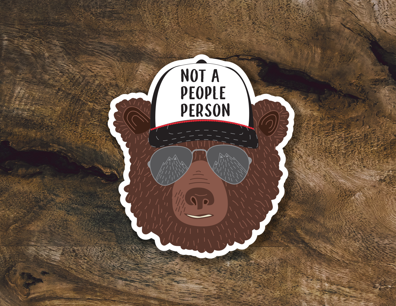 Bear Sticker | Not a People Person Sticker | Cool Bear Sticker | Stanley Cup Stickers