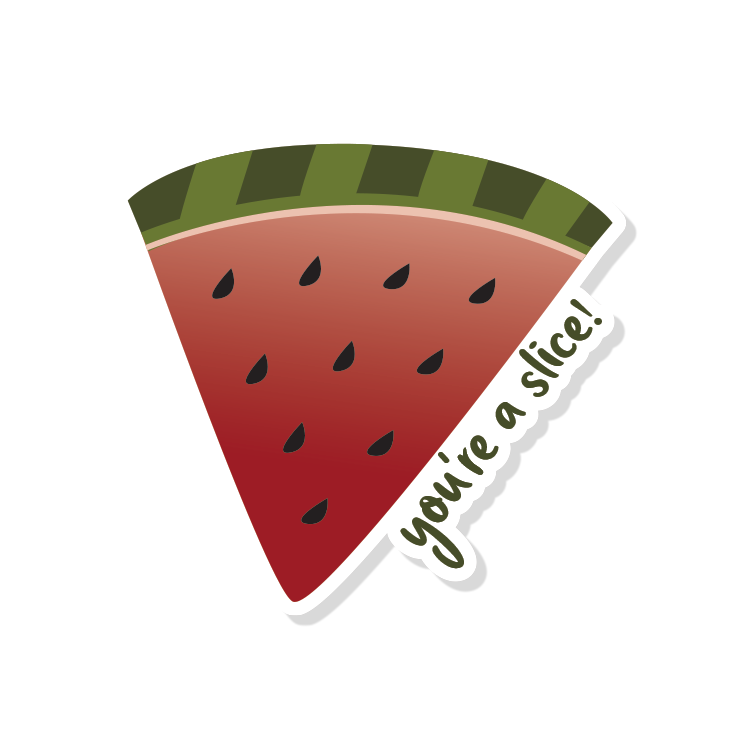 Watermelon Slice Sticker | Cute Summer Stickers | Fruit Stickers | You're a Slive Watermelon