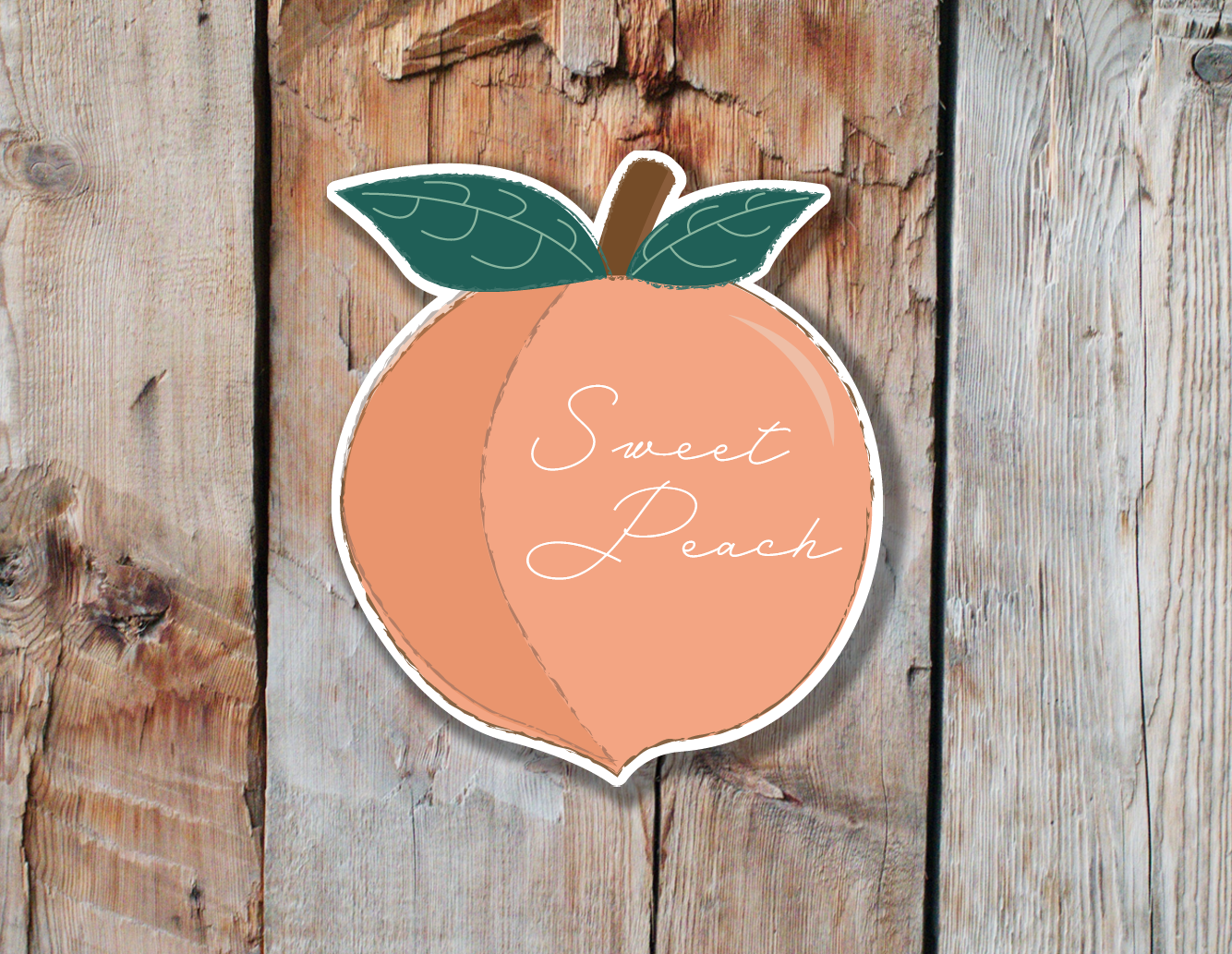Sweat Peach Vinyl Sticker