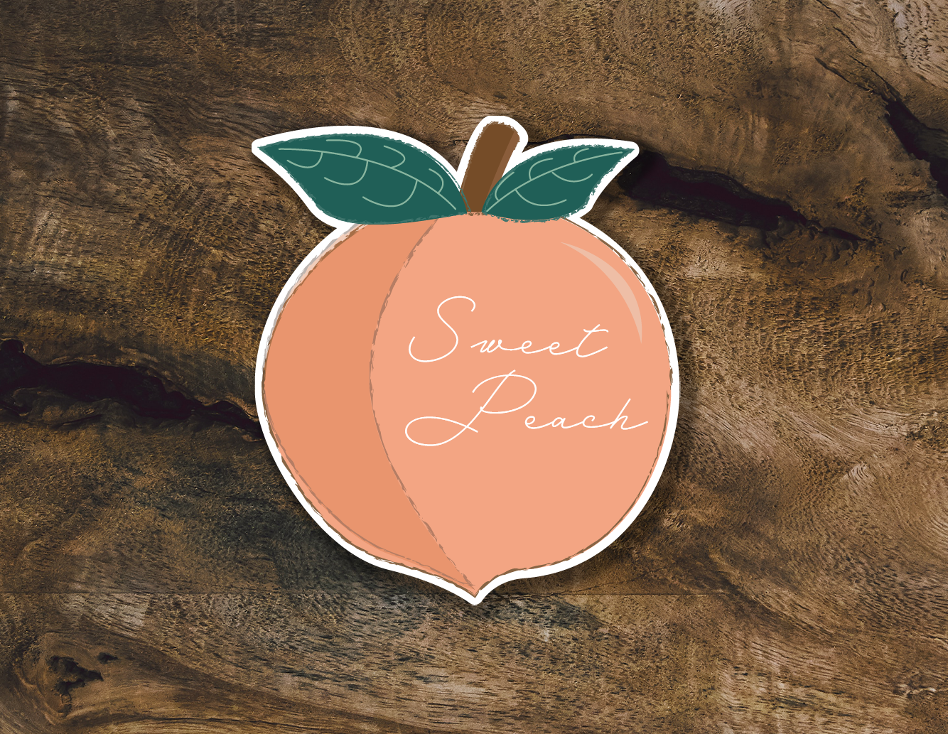 Sweat Peach Vinyl Sticker