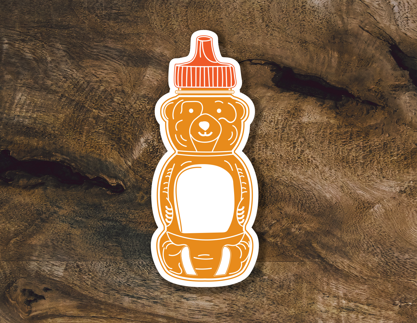 Honey Bear Bottle Sticker| Honey Bear Stickers| Cute Bear Decal |Honey Bottle Sticker | Waterproof Sticker Bear Water Bottle Sticker|
