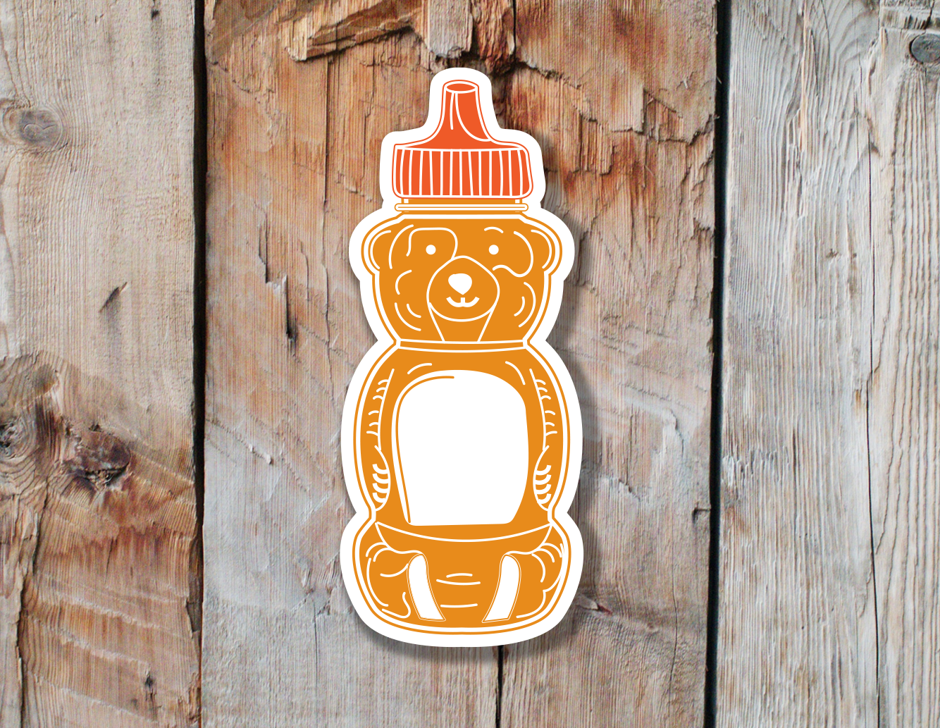 Honey Bear Bottle Sticker| Honey Bear Stickers| Cute Bear Decal |Honey Bottle Sticker | Waterproof Sticker Bear Water Bottle Sticker|