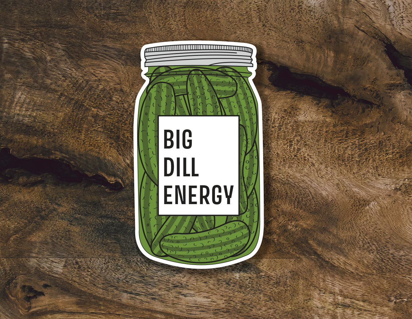 Elevate your everyday items with our "Big Dill Energy" Dill Pickle Sticker – a burst of whimsy and confidence that adds a splash of humor to your personal style! This high-quality, weather-resistant sticker showcases a charismatic dill pickle exuding irresistible charm and an unmistakable aura of "big dill energy."