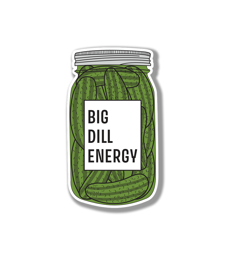 Elevate your everyday items with our "Big Dill Energy" Dill Pickle Sticker – a burst of whimsy and confidence that adds a splash of humor to your personal style! This high-quality, weather-resistant sticker showcases a charismatic dill pickle exuding irresistible charm and an unmistakable aura of "big dill energy."