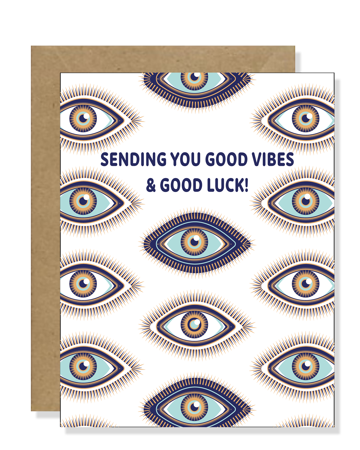 Evil Eye Greeting Card | Sending Good Vibes and Good Luck Greeting Card.