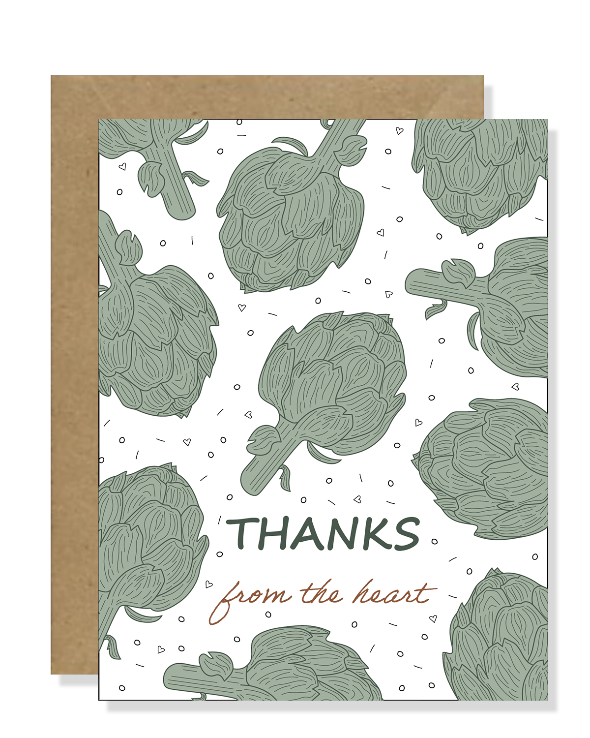 Artichoke Greeting Card | Thanks From The Heart |Garden Greeting Cards