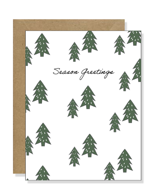 Minimalist Christmas Tree Greeting Card | Simple Handmade Christmas Cards