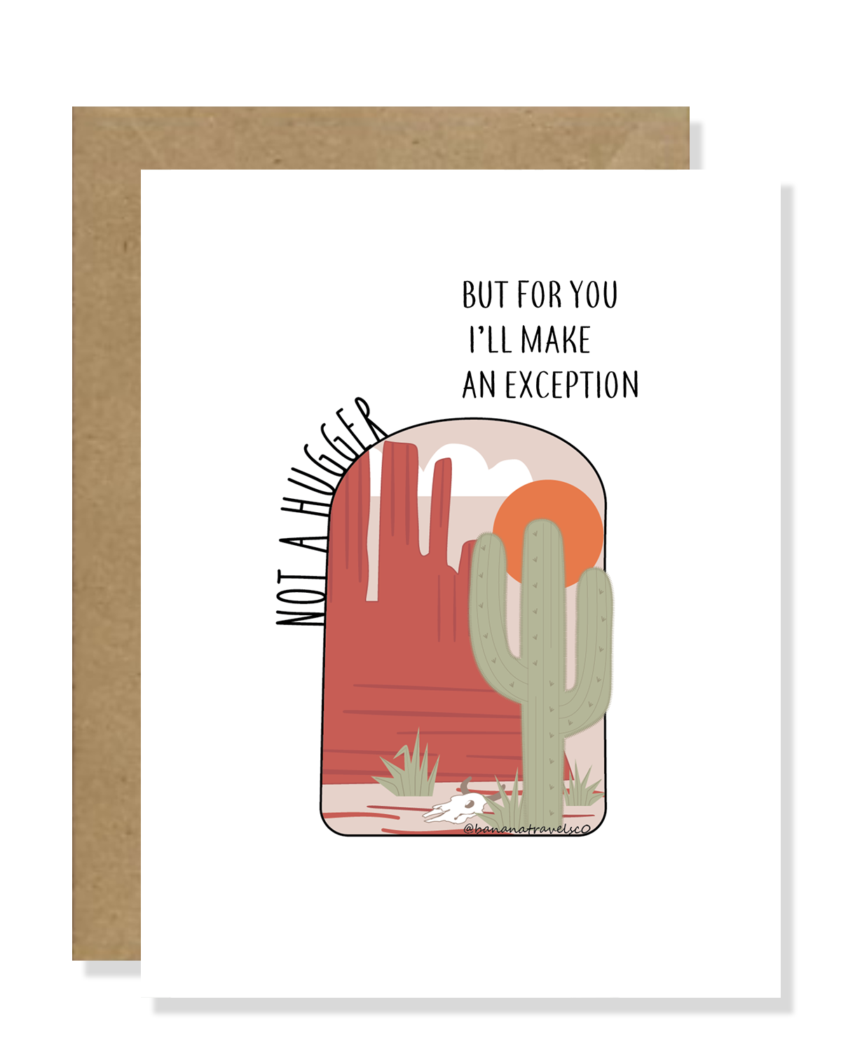Not a Hugger Greatin Card| Desert Greating Cards| Arizona Greating Cards | Cactus Gretaing Cards
