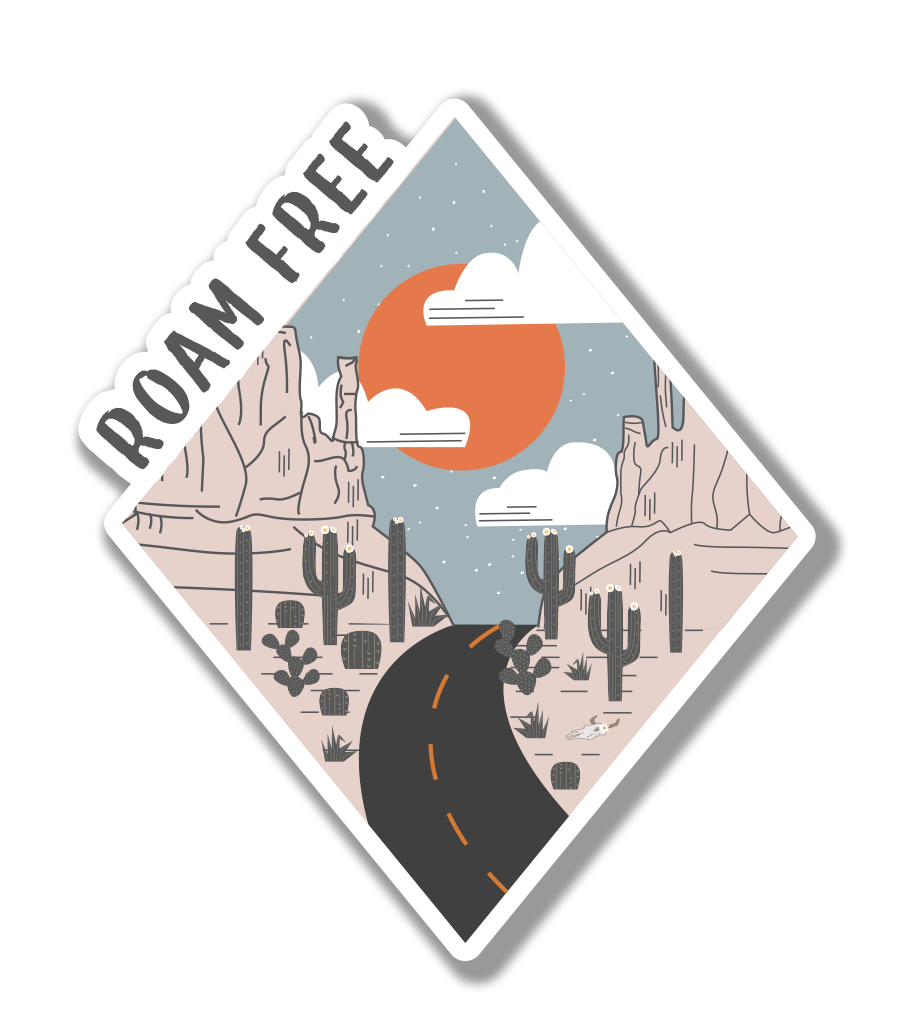 Roam Free Sticker | Monument Valley Sticker | Desert Sticker | Travel Sticker| Adventure Stickers