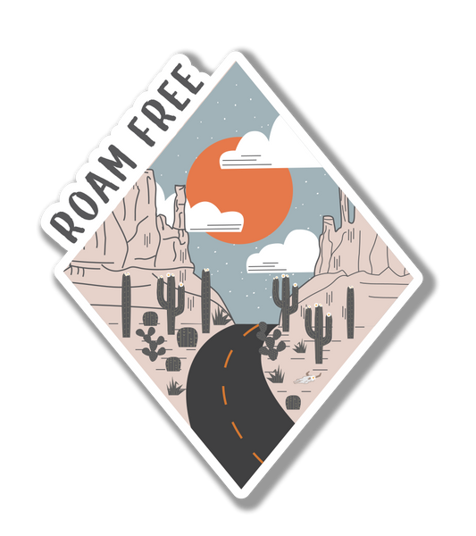 Roam Free Sticker | Monument Valley Sticker | Desert Sticker | Travel Sticker| Adventure Stickers