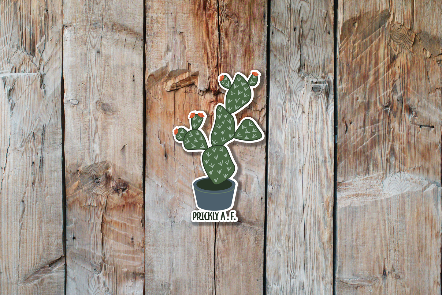 Products Prickly Af Vinyl Sticker| Cactus Cup Stickers | Desert Stickers | Dark Humor