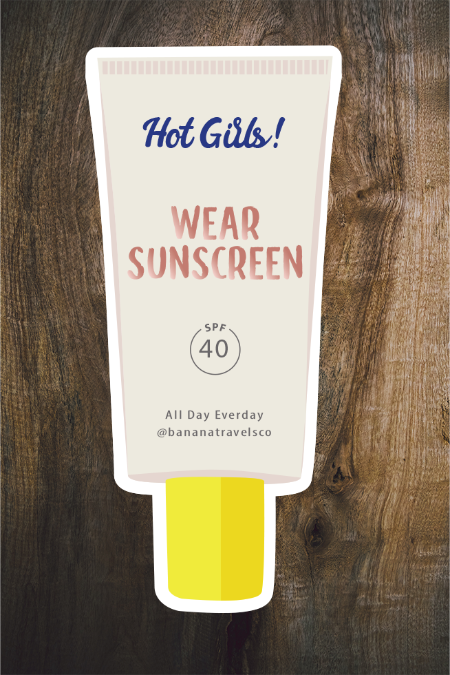 Hot Girls Wear Sunscreen Sticker | Sunblock Vinyl Sticker | Sun Safety Sticker