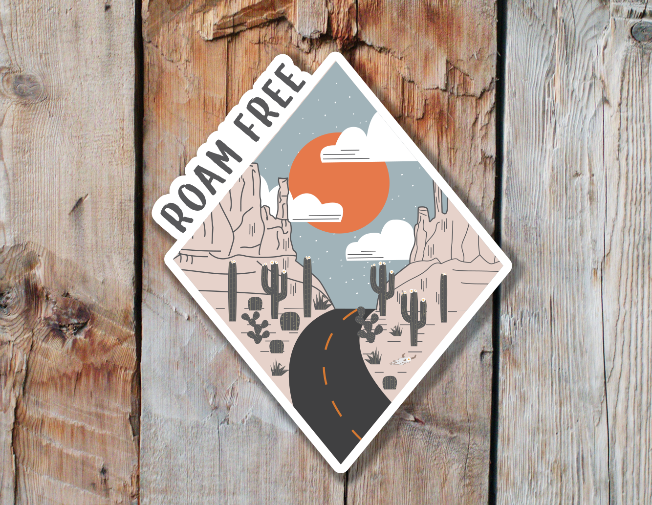 Roam Free Sticker | Monument Valley Sticker | Desert Sticker | Travel Sticker| Adventure Stickers