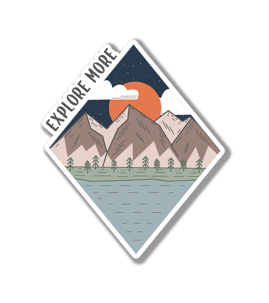 Explore More Mountain Sticker| Mountain Van Life| RV Life Stickers
