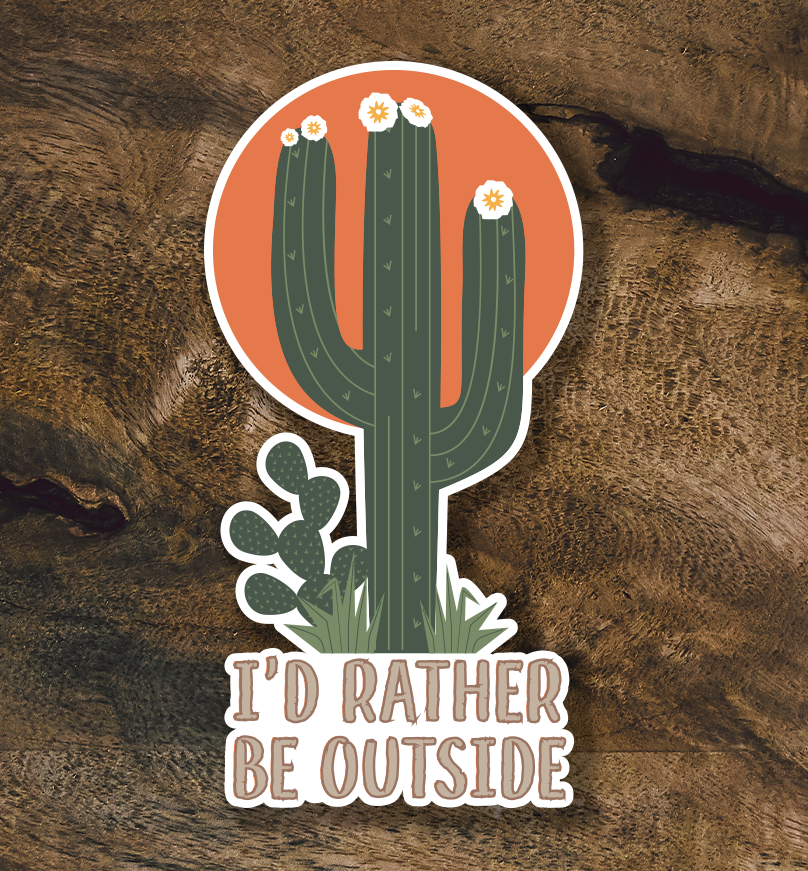 Saurgo Cactus Sticker| Arizona Cactus Stciker| Cactus Cup Stickers