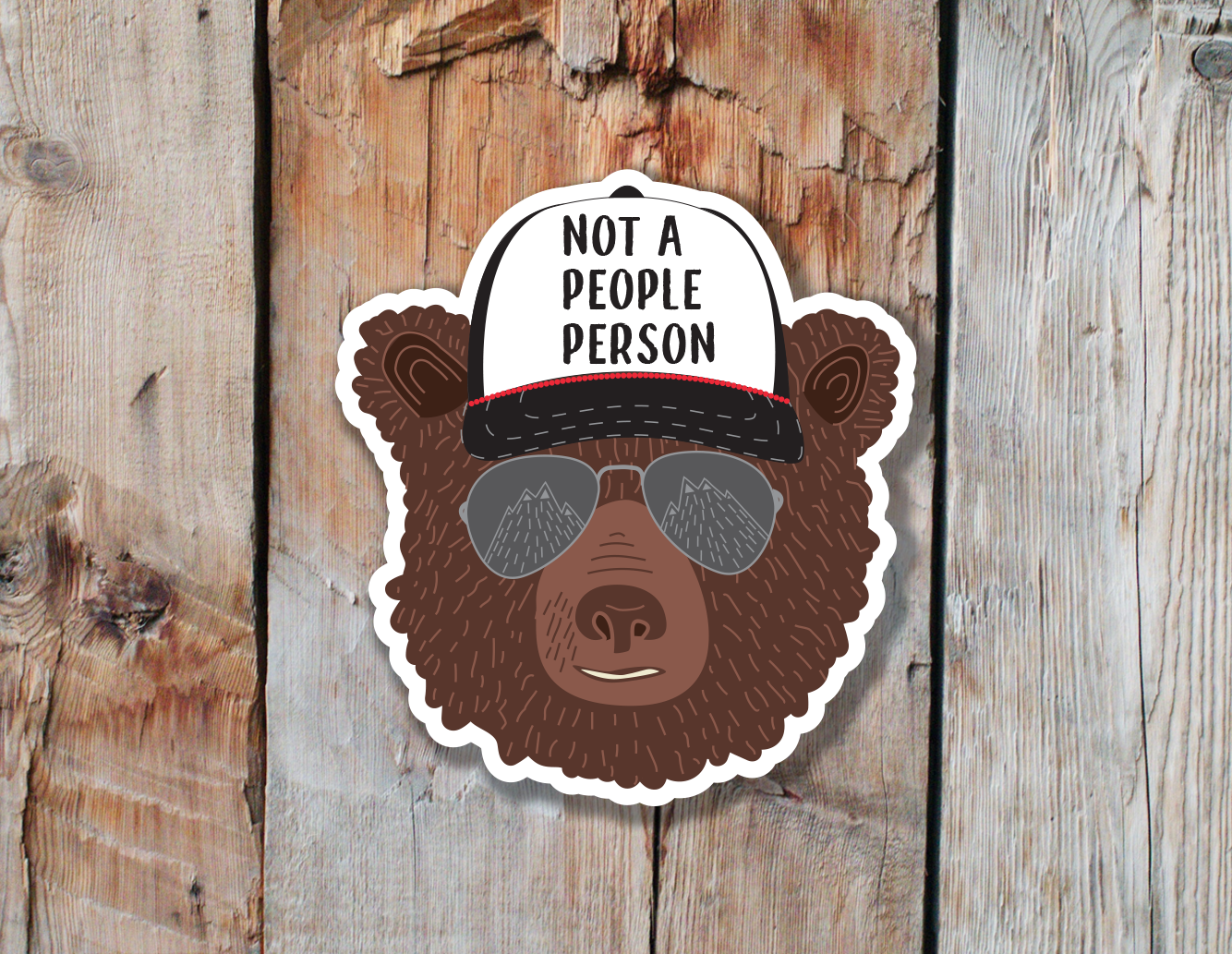 Bear Sticker | Not a People Person Sticker | Cool Bear Sticker | Stanley Cup Stickers