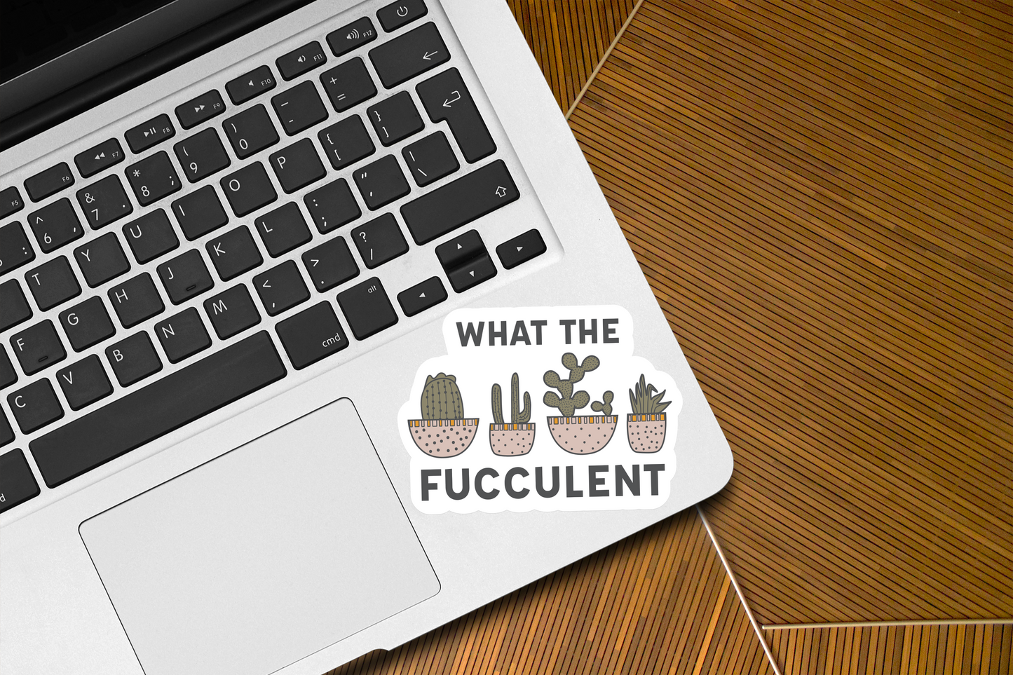 Are you looking for a fun and quirky way to add a touch of humor to your belongings? Look no further than our "What the Fucculent" Cactus Vinyl Sticker! This sassy sticker is perfect for adding a playful twist to your laptop, water bottle, notebook, or any surface that needs a dose of personality.