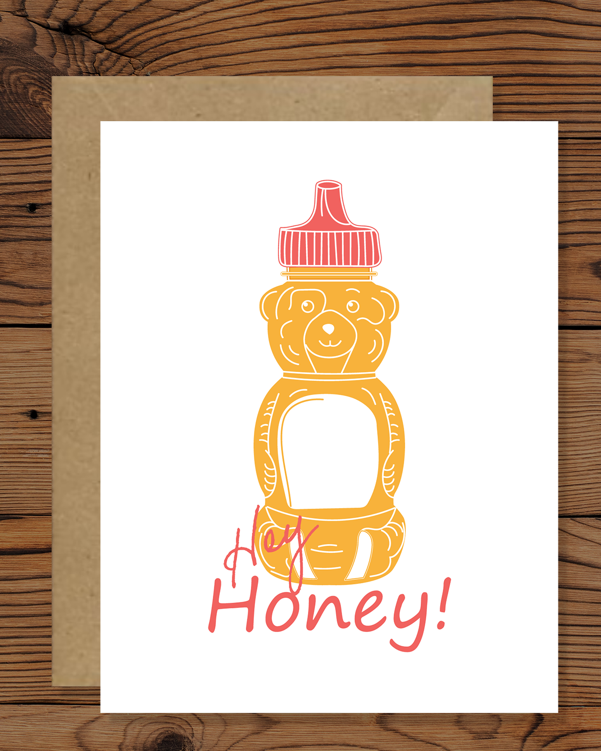 Honey Bear Honey Greeting card