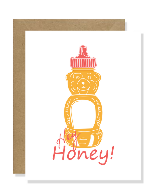 Honey Bear Honey Greeting card