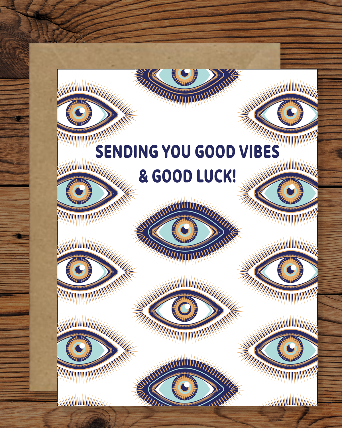 Evil Eye Greeting Card | Sending Good Vibes and Good Luck Greeting Card.