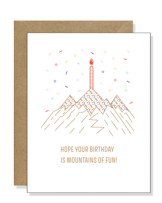 Hope Your Birthday is Mountains of Fun Greeting Card