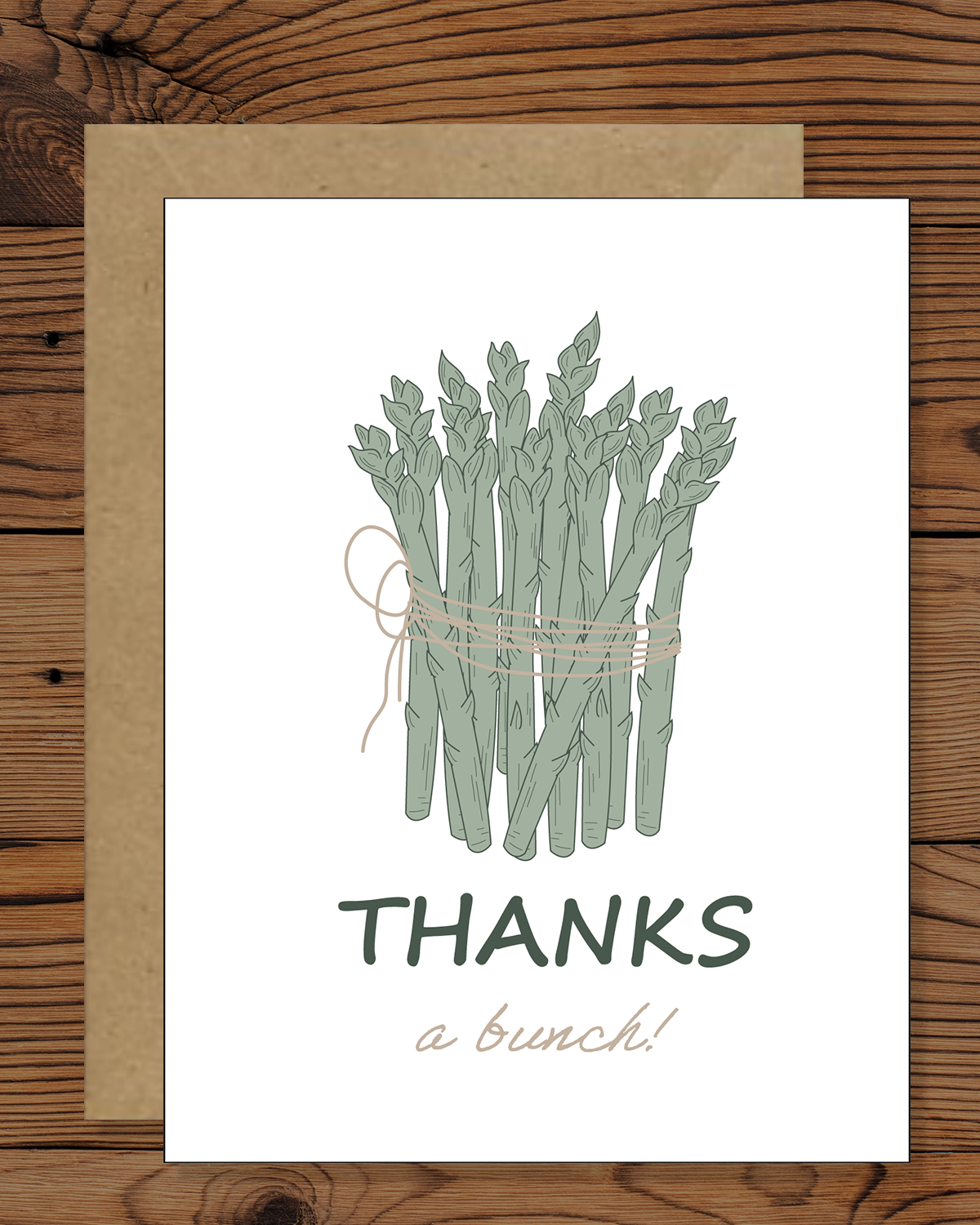 Asparagus Greeting Card| Veggie Greeting Cards | Garden Greeting Cards