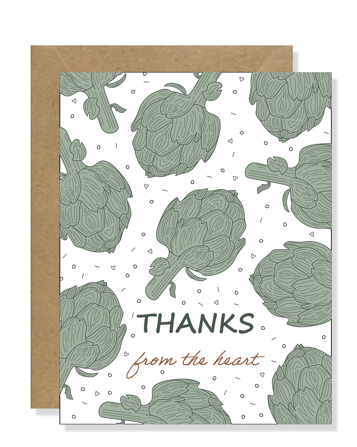 Artichoke Greeting Card | Thanks From The Heart |Garden Greeting Cards 