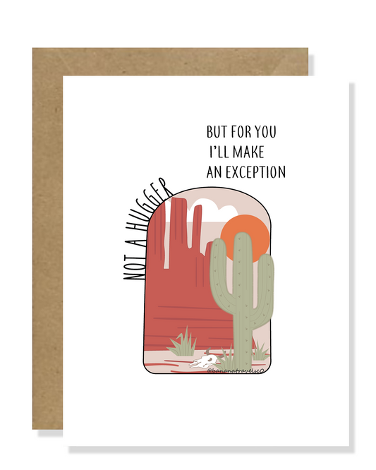 Not a Hugger Greatin Card| Desert Greating Cards| Arizona Greating Cards | Cactus Gretaing Cards